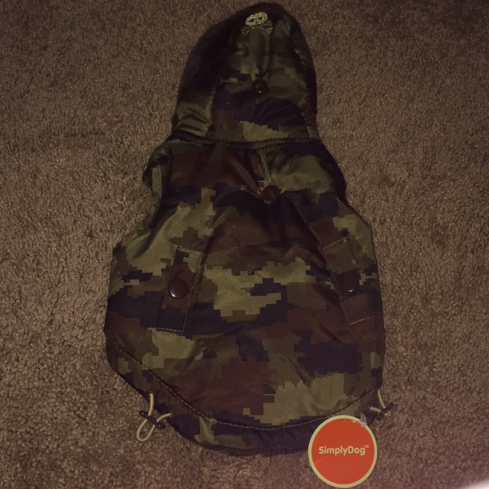- XS camo dog jacket
